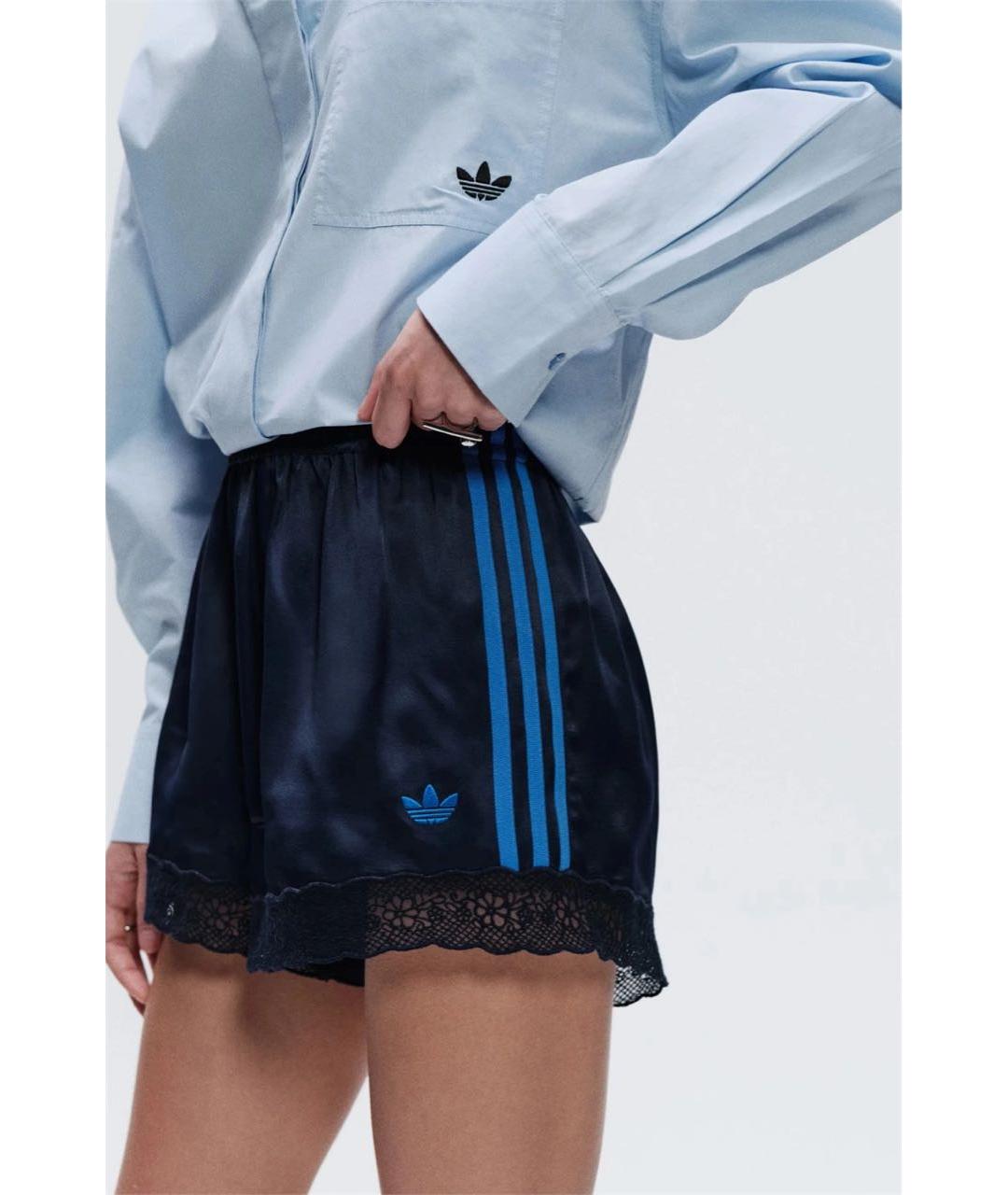 ADIDAS Синие полиамидовые шорты, фото 3