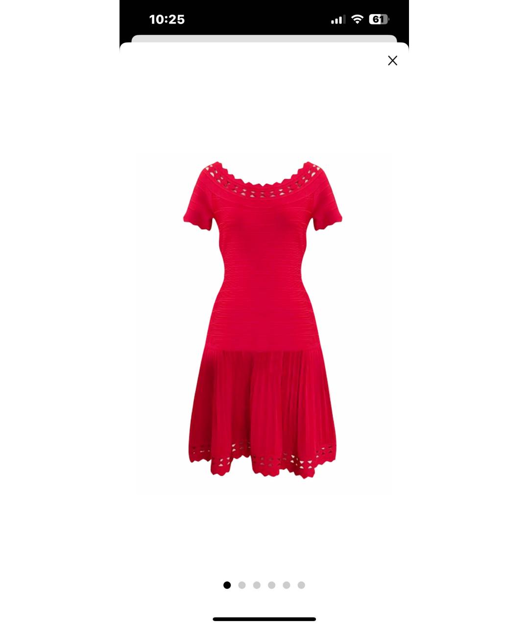 HERVE LEGER Красное платье, фото 6