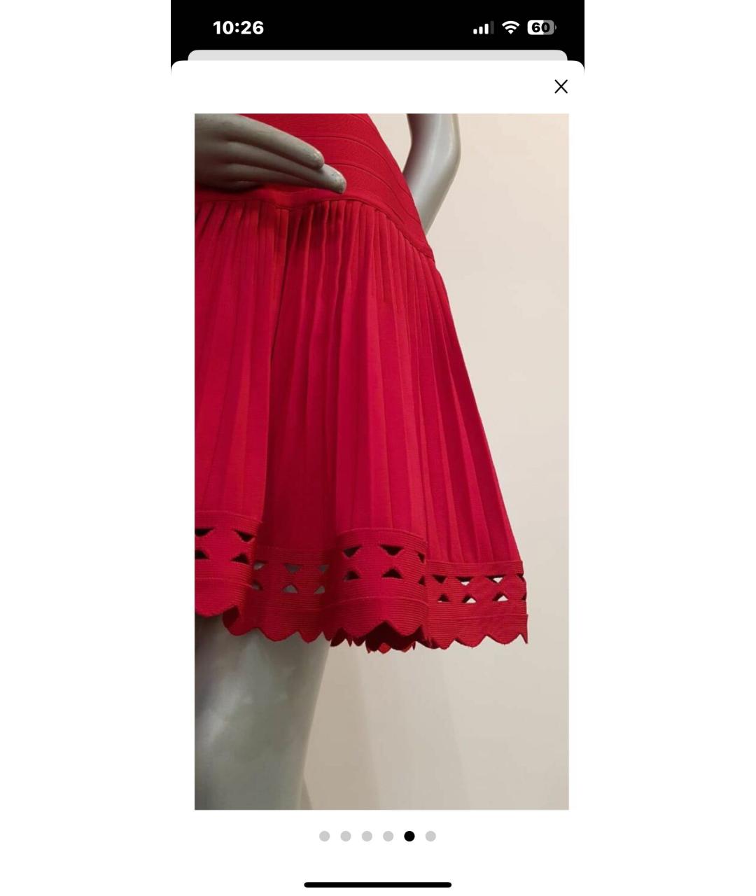 HERVE LEGER Красное платье, фото 5