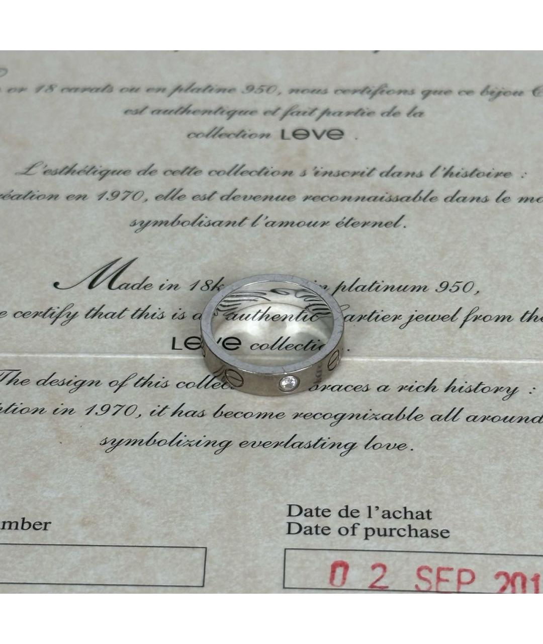 CARTIER Серебряное кольцо из белого золота, фото 5