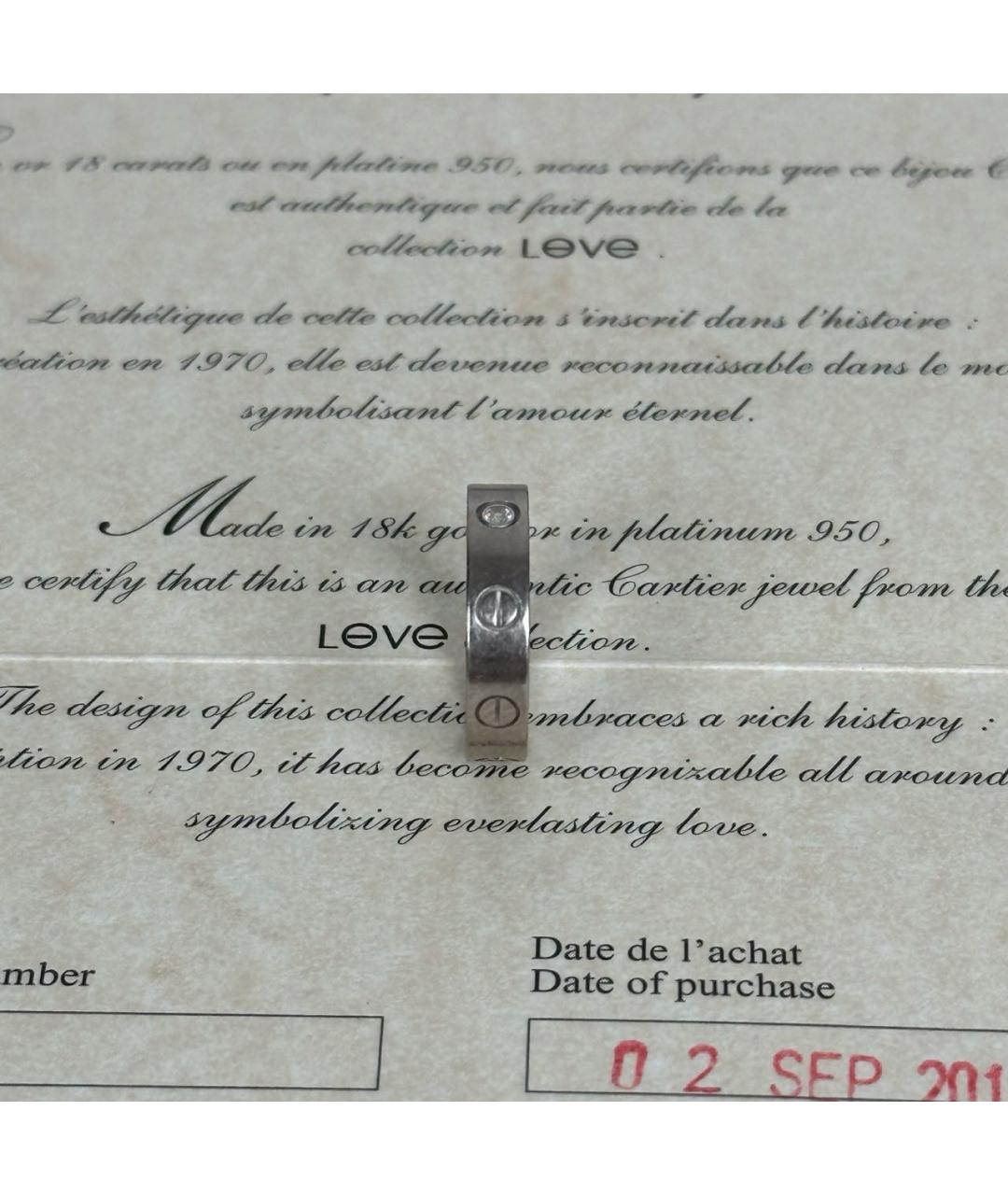 CARTIER Серебряное кольцо из белого золота, фото 4