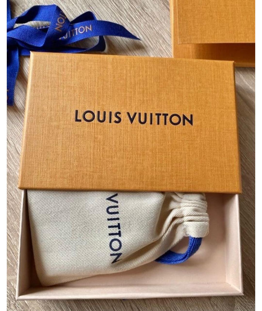LOUIS VUITTON Голубой кожаный браслет, фото 5
