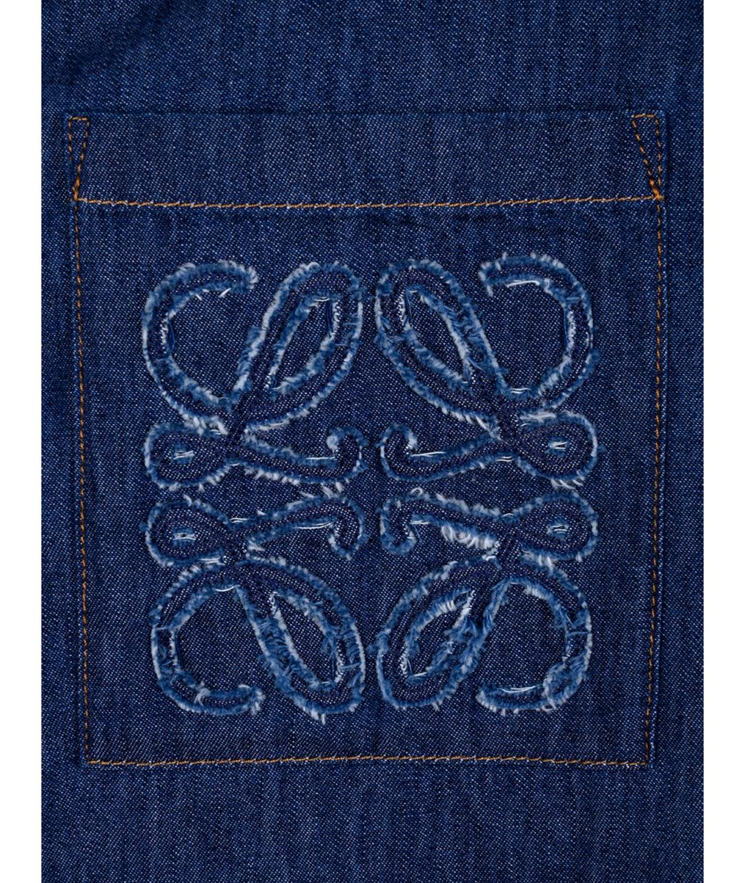 LOEWE Синяя хлопковая кэжуал рубашка, фото 6