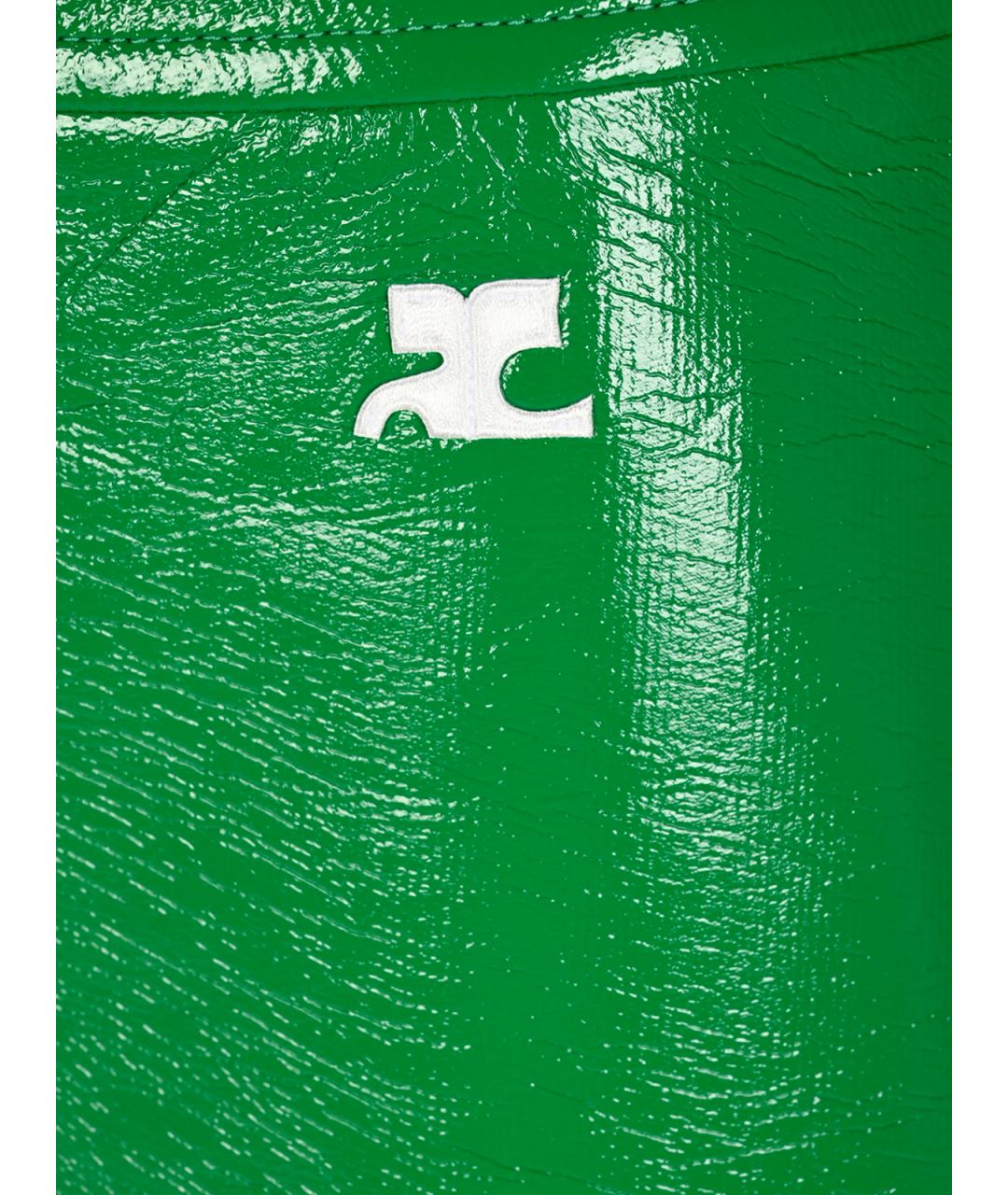 COURREGES Зеленая юбка мини, фото 3