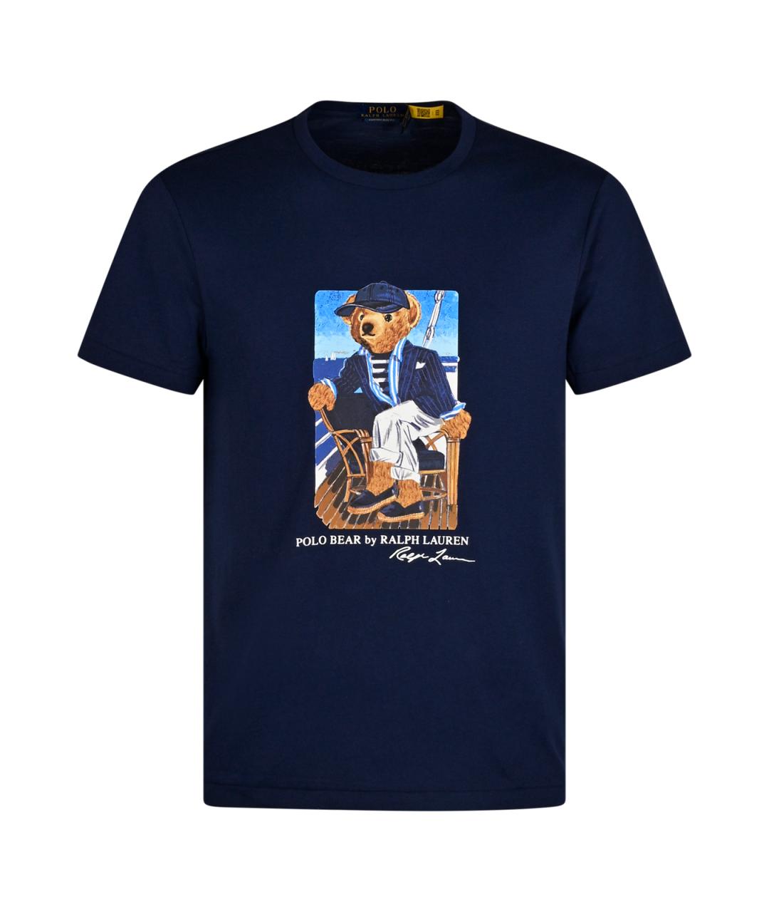 POLO RALPH LAUREN Синяя хлопковая футболка, фото 1