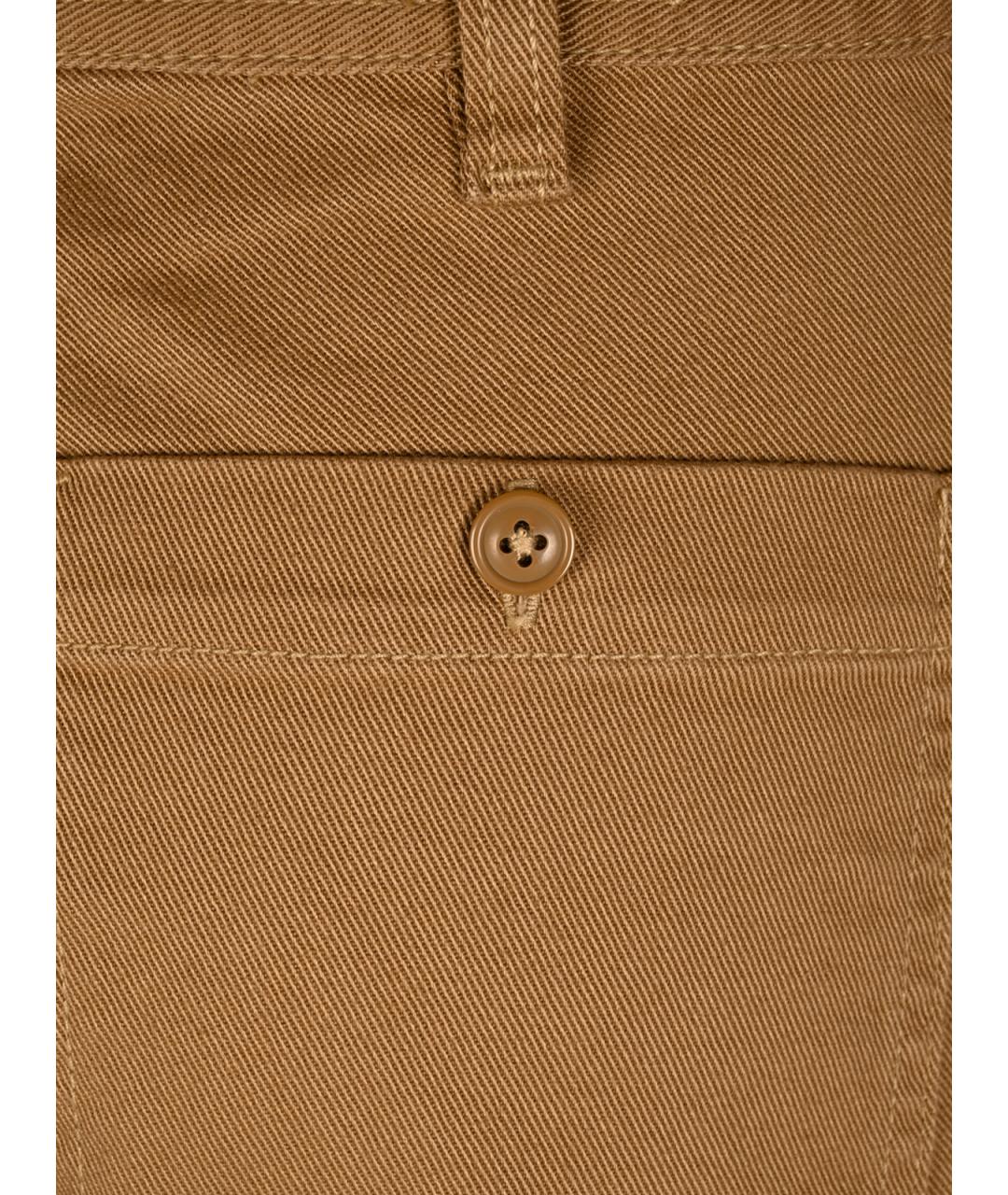 POLO RALPH LAUREN Бежевые хлопковые прямые брюки, фото 5