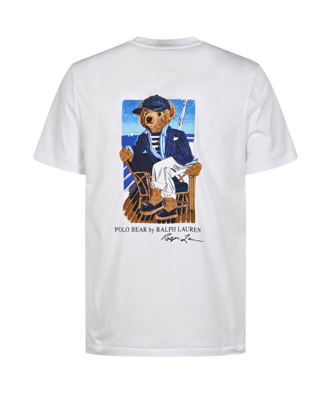 POLO RALPH LAUREN Белая хлопковая футболка, фото 3
