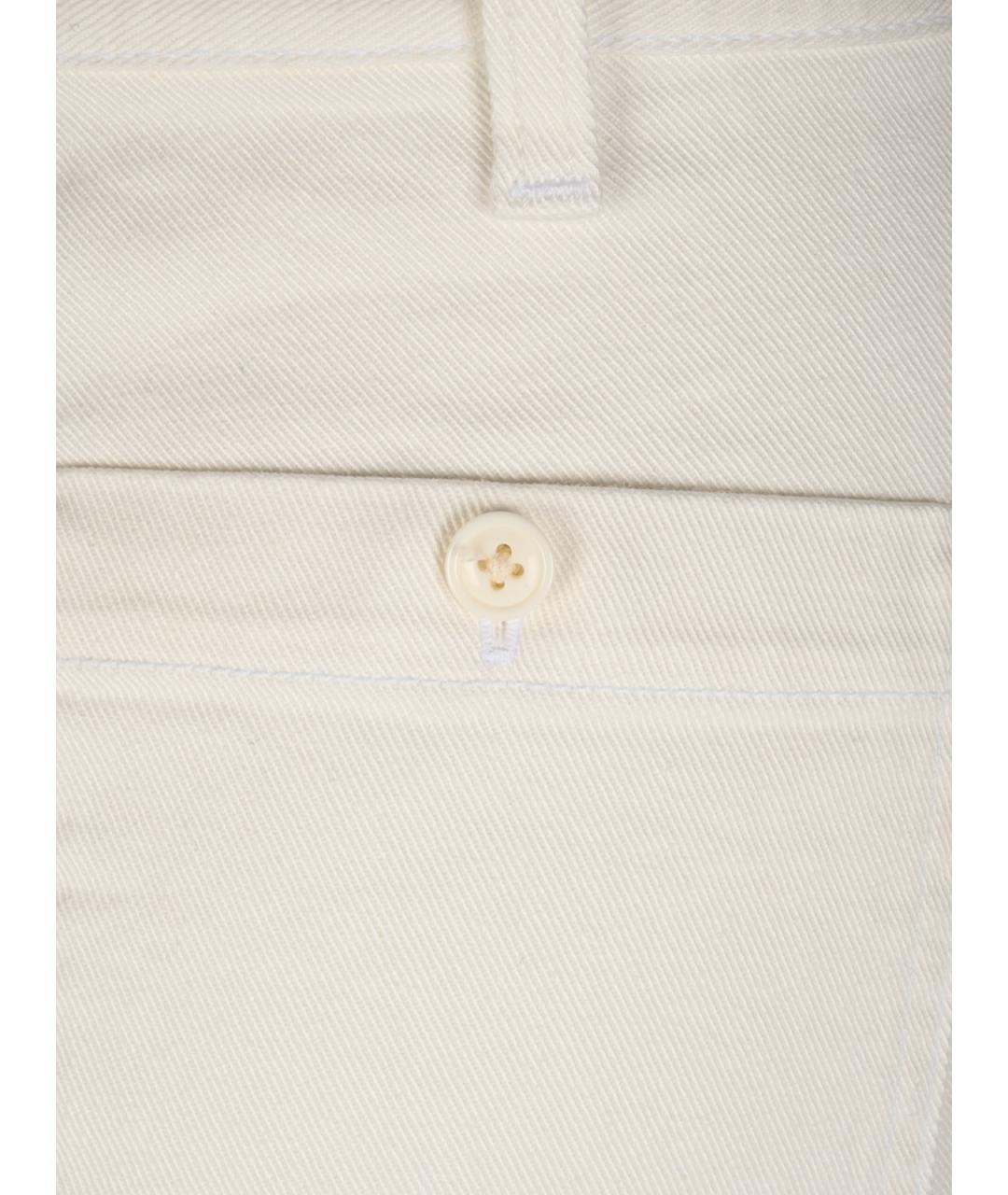 POLO RALPH LAUREN Бежевые хлопковые прямые брюки, фото 5