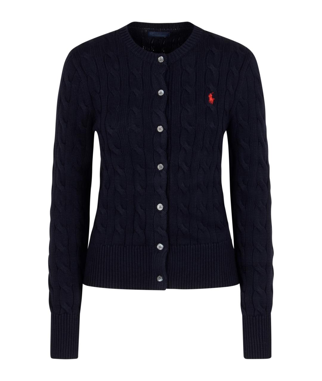 POLO RALPH LAUREN Темно-синий хлопковый кардиган, фото 1