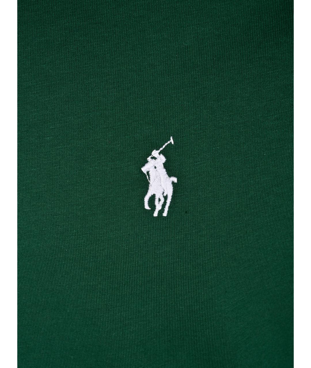 POLO RALPH LAUREN Зеленая хлопковая футболка, фото 5