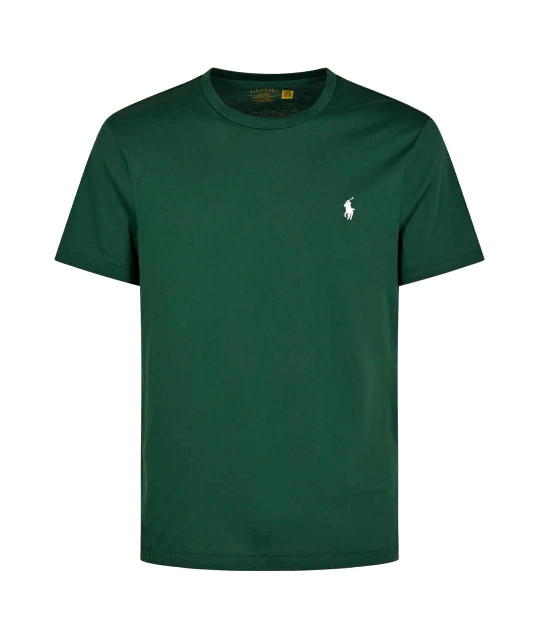 POLO RALPH LAUREN Зеленая хлопковая футболка, фото 2