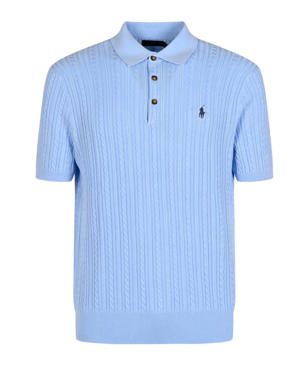 POLO RALPH LAUREN Синяя хлопковая футболка, фото 2