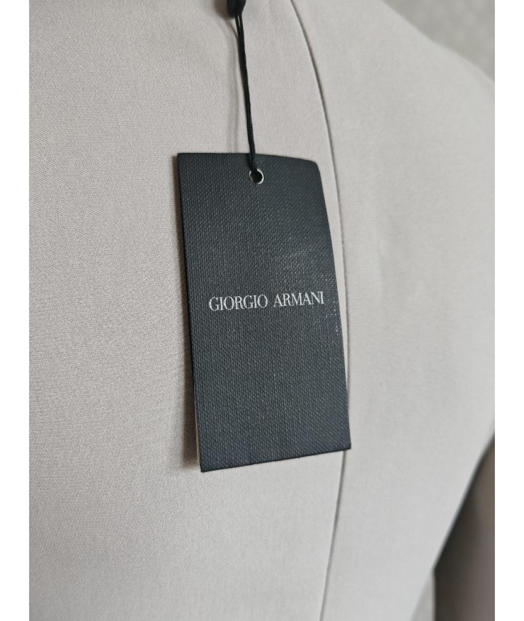 GIORGIO ARMANI Серое шелковое коктейльное платье, фото 3