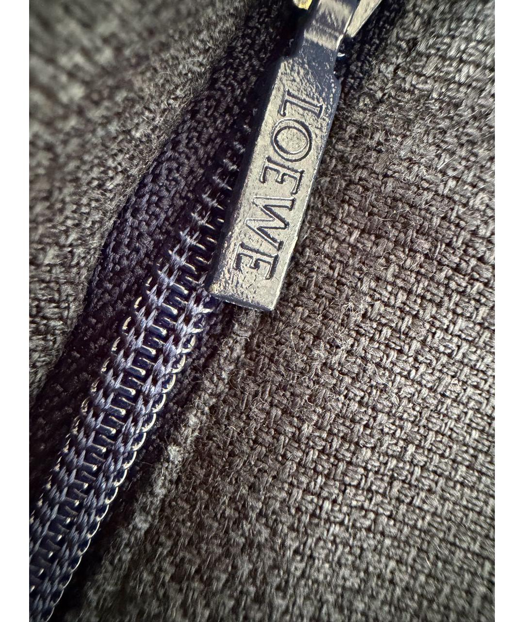 LOEWE Темно-синие льняные бриджи, фото 8