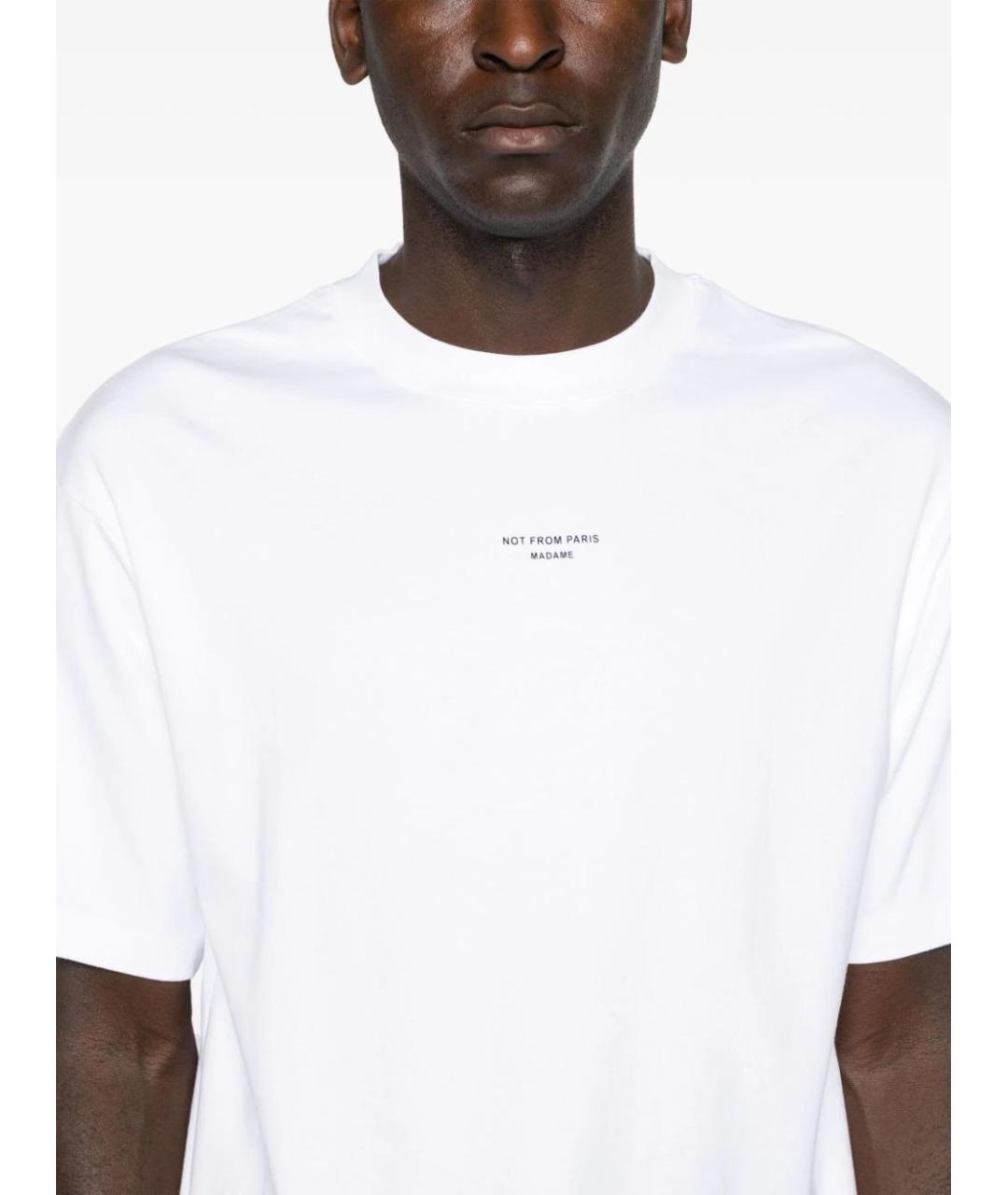 Drole de Monsieur Белая хлопковая футболка, фото 5