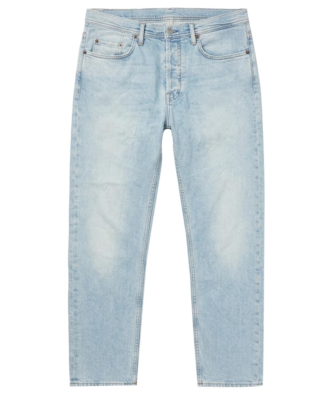 ACNE STUDIOS Голубые хлопко-эластановые джинсы скинни, фото 1