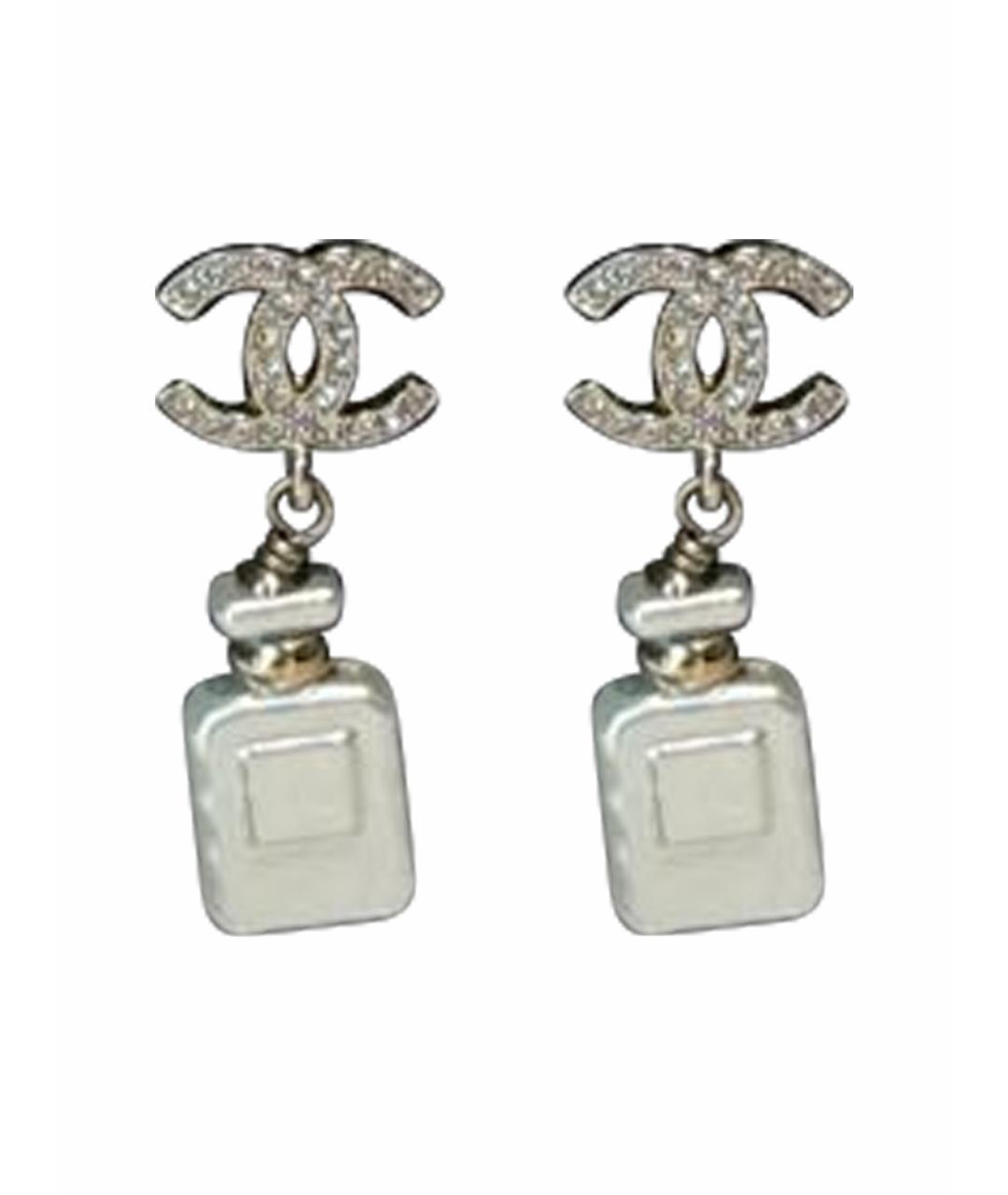 CHANEL Бежевые серьги, фото 1