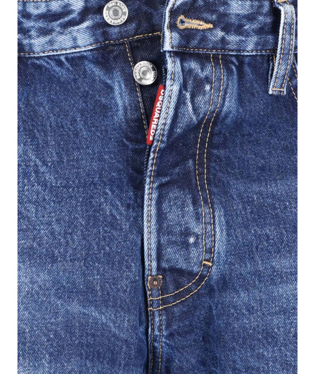 DSQUARED2 Синие хлопковые джинсы, фото 4