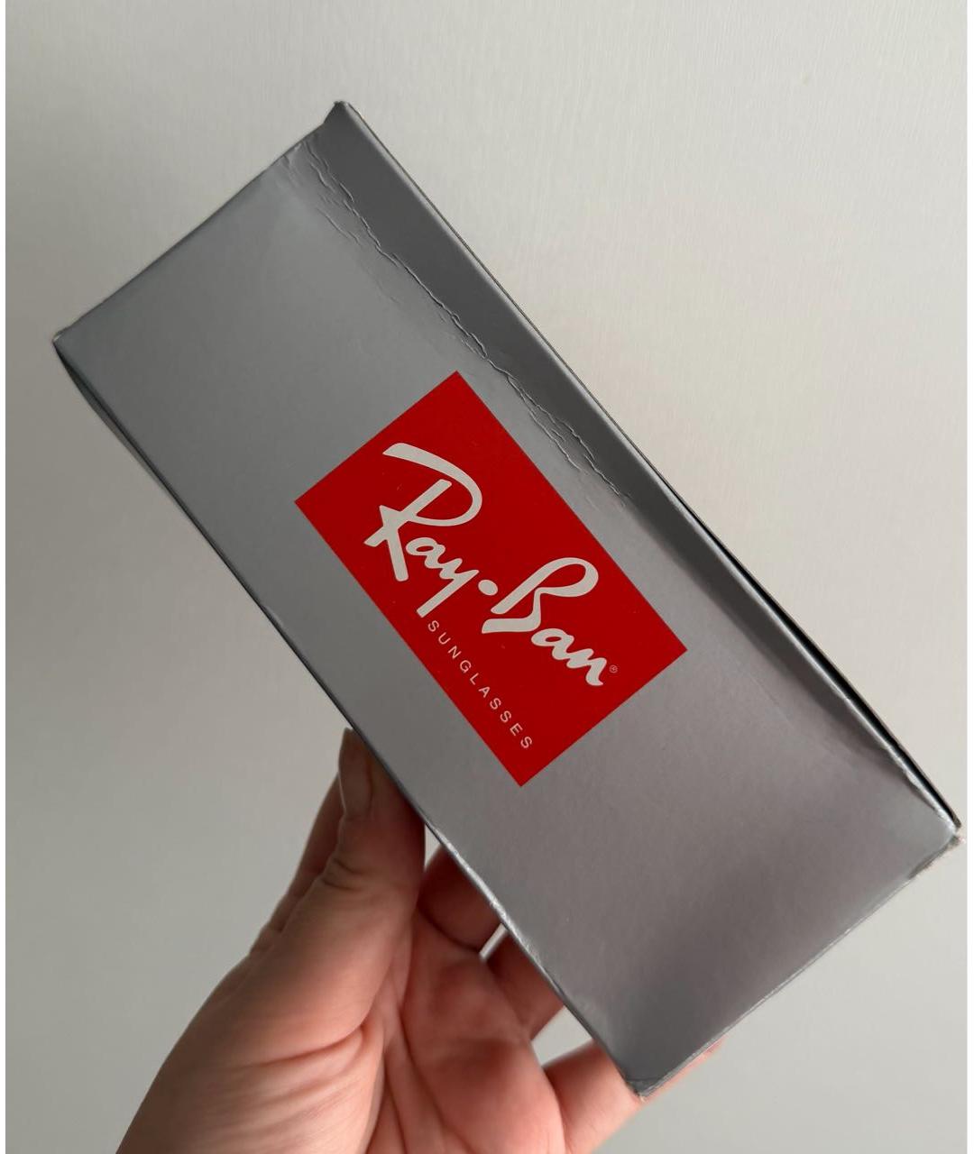 RAY BAN Серые металлические солнцезащитные очки, фото 7