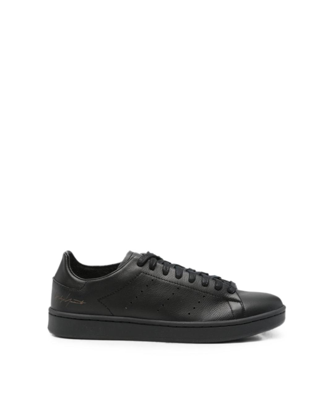 Y-3 Черные синтетические низкие кроссовки / кеды, фото 1