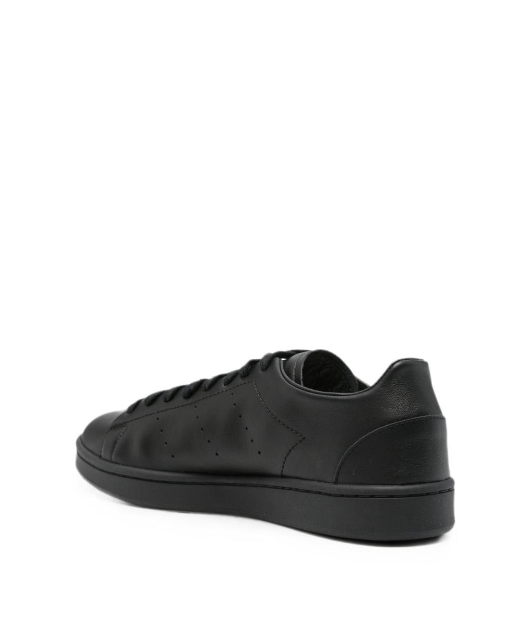 Y-3 Черные синтетические низкие кроссовки / кеды, фото 3