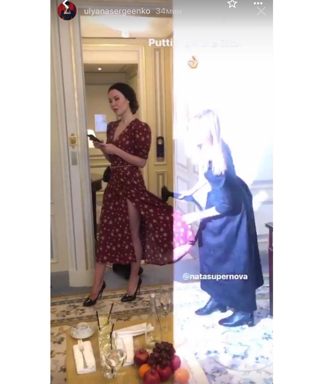 ULYANA SERGEENKO Бордовое вискозное повседневное платье, фото 5