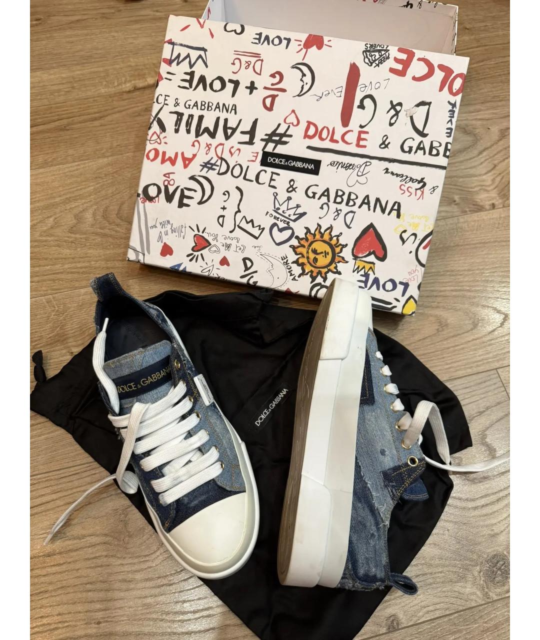 DOLCE&GABBANA Синие кеды, фото 10