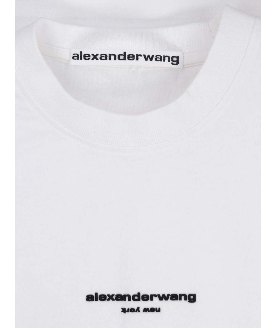 ALEXANDER WANG Белая хлопковая футболка, фото 3