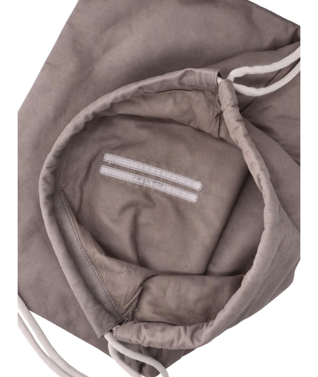 RICK OWENS Коричневая кожаная сумка с короткими ручками, фото 5