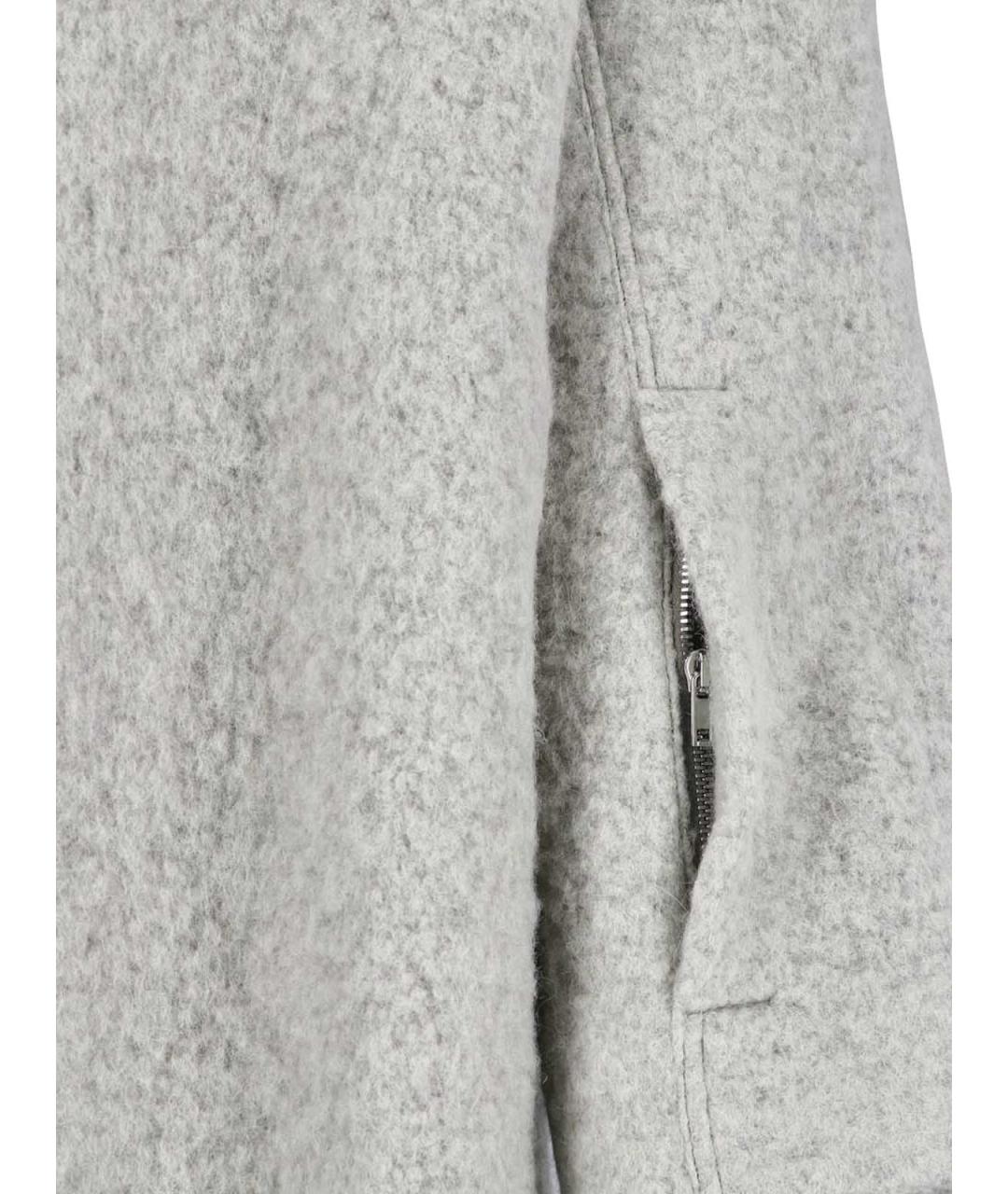 RICK OWENS Серое шерстяное пальто, фото 3