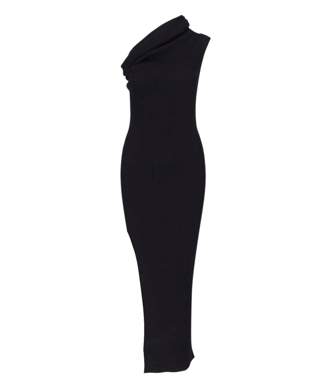 RICK OWENS Черное вискозное повседневное платье, фото 1
