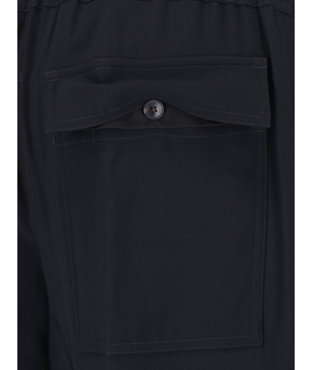 RICK OWENS Черные вискозные прямые брюки, фото 5