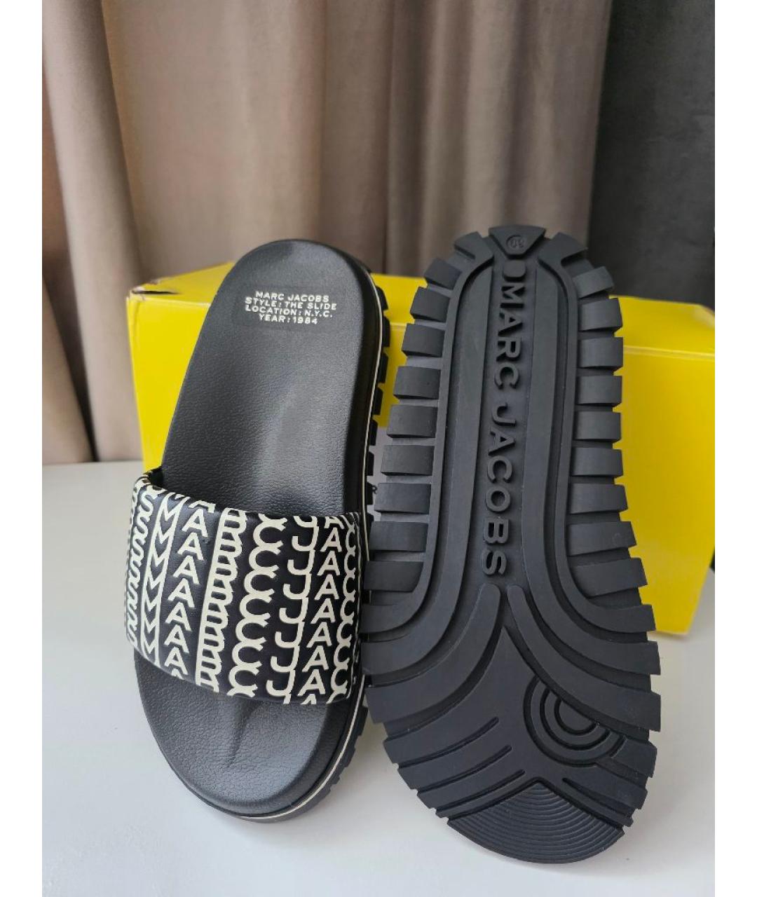 MARC JACOBS Черные шлепанцы, фото 8
