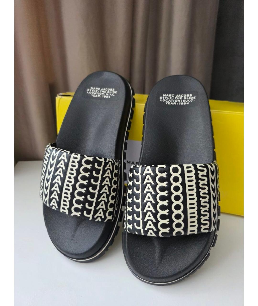 MARC JACOBS Черные шлепанцы, фото 7