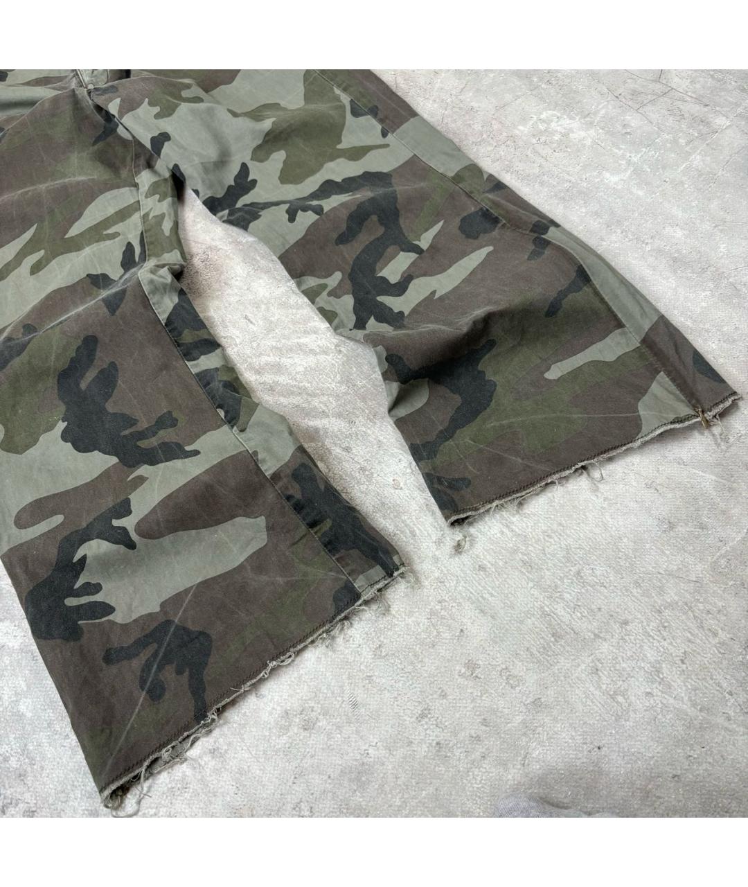 MM6 MAISON MARGIELA Зеленые хлопковые брюки широкие, фото 4