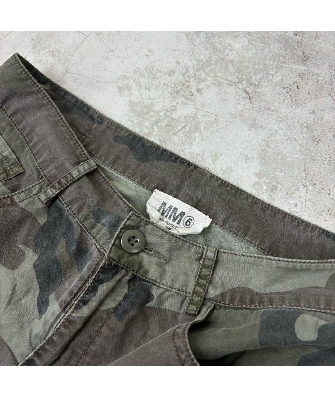 MM6 MAISON MARGIELA Зеленые хлопковые брюки широкие, фото 3