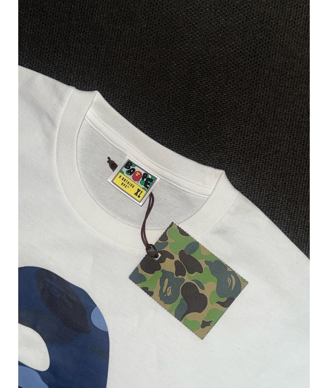 BAPE Белая хлопковая футболка, фото 2