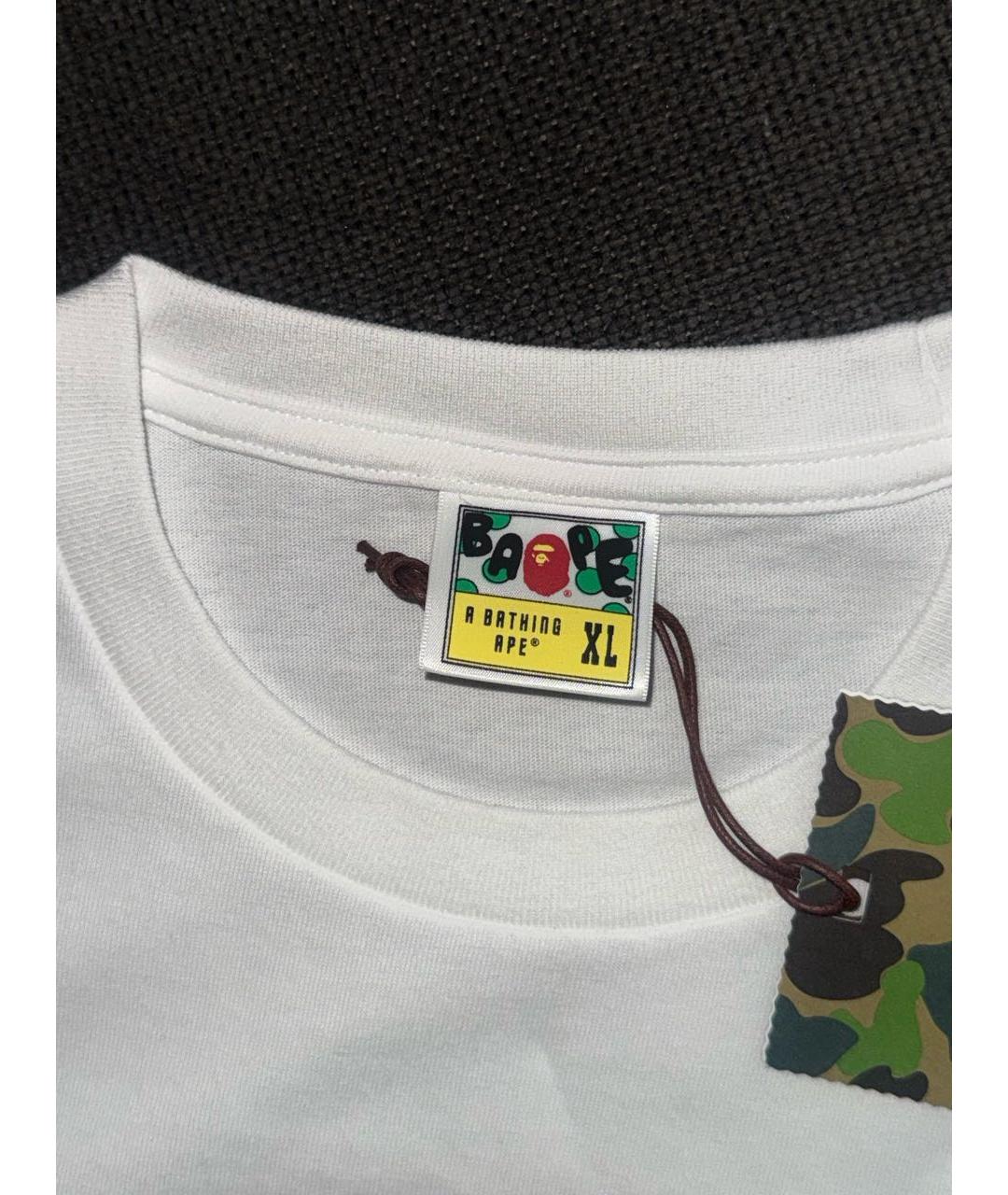 BAPE Белая хлопковая футболка, фото 3