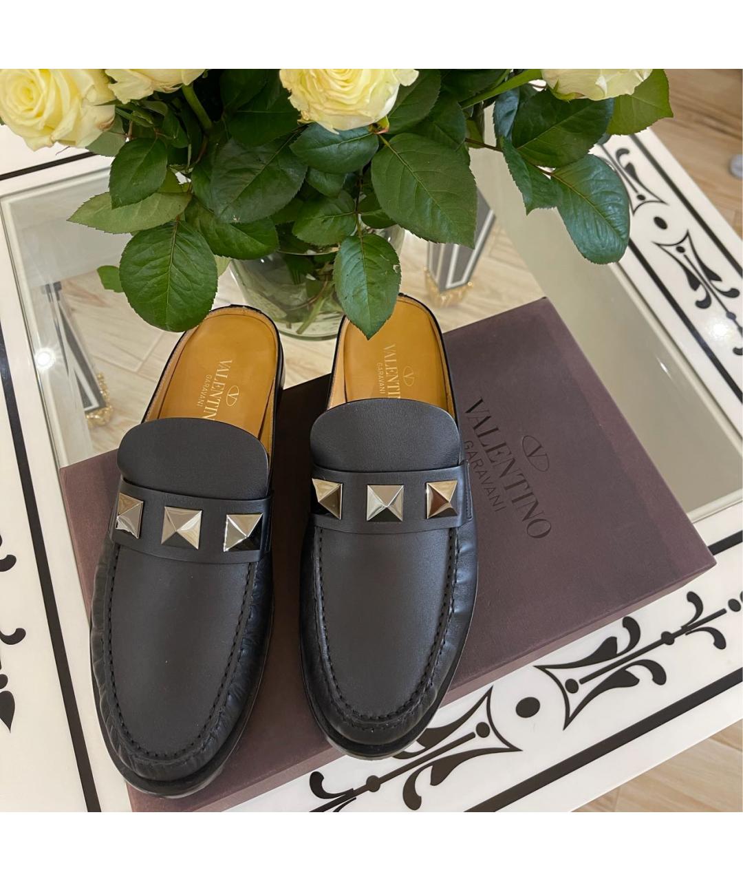 VALENTINO Черные кожаные лоферы, фото 2