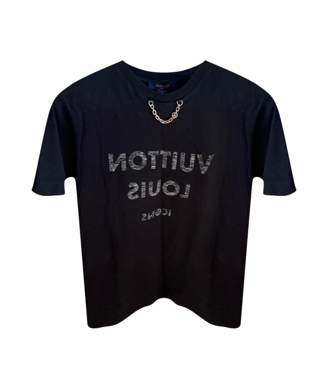 LOUIS VUITTON Черная хлопковая футболка, фото 1