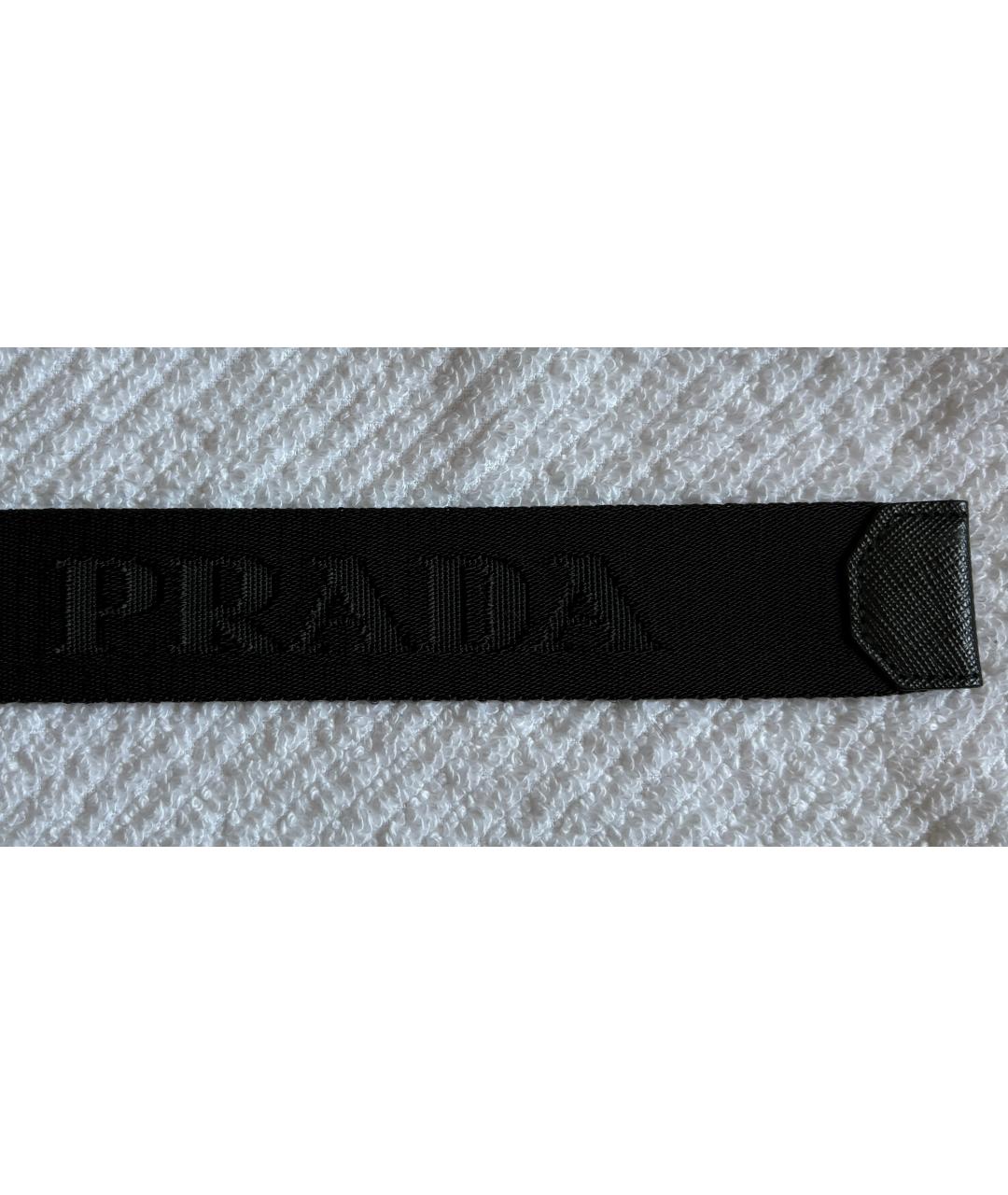 PRADA Черный полиуретановый ремень, фото 4