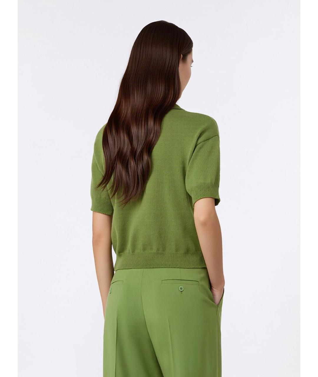 WEEKEND MAX MARA Зеленая хлопковая блузы, фото 4