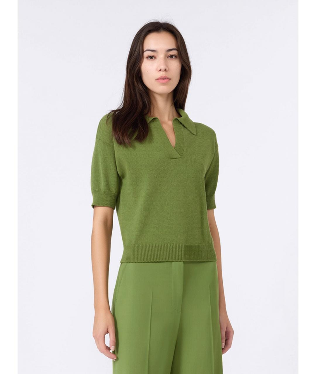 WEEKEND MAX MARA Зеленая хлопковая блузы, фото 3