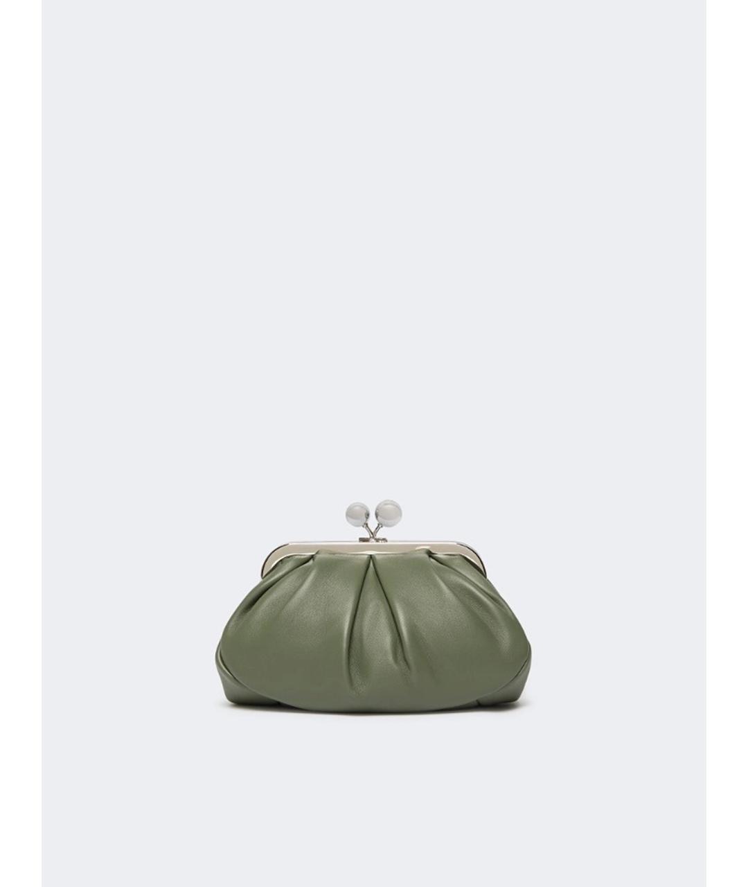 WEEKEND MAX MARA Зеленая кожаная сумка через плечо, фото 2