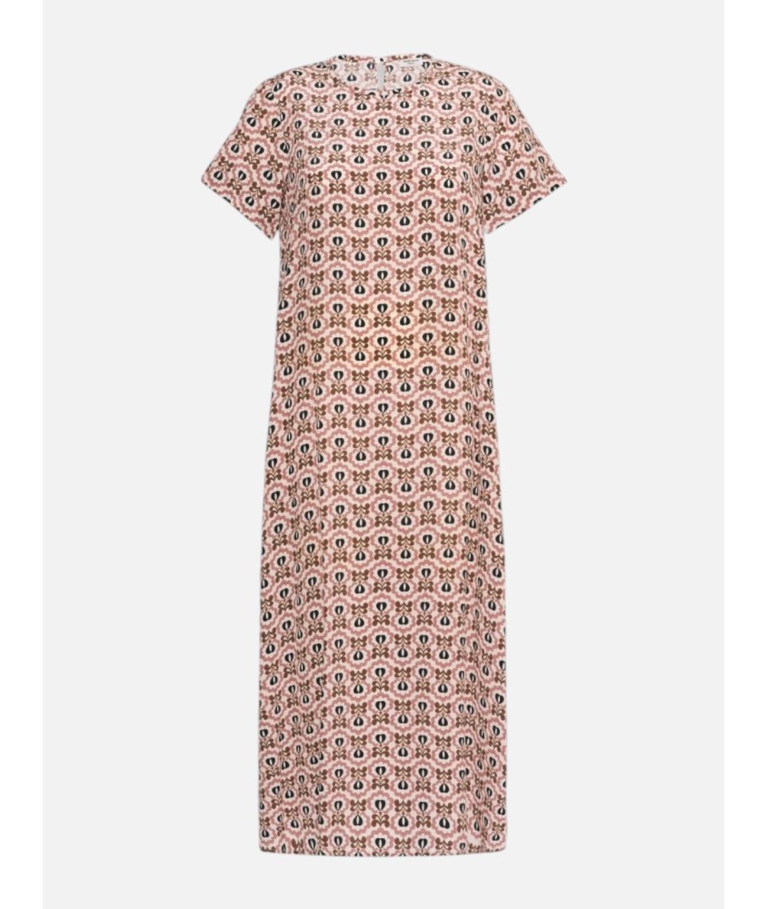 WEEKEND MAX MARA Розовое шелковое повседневное платье, фото 1