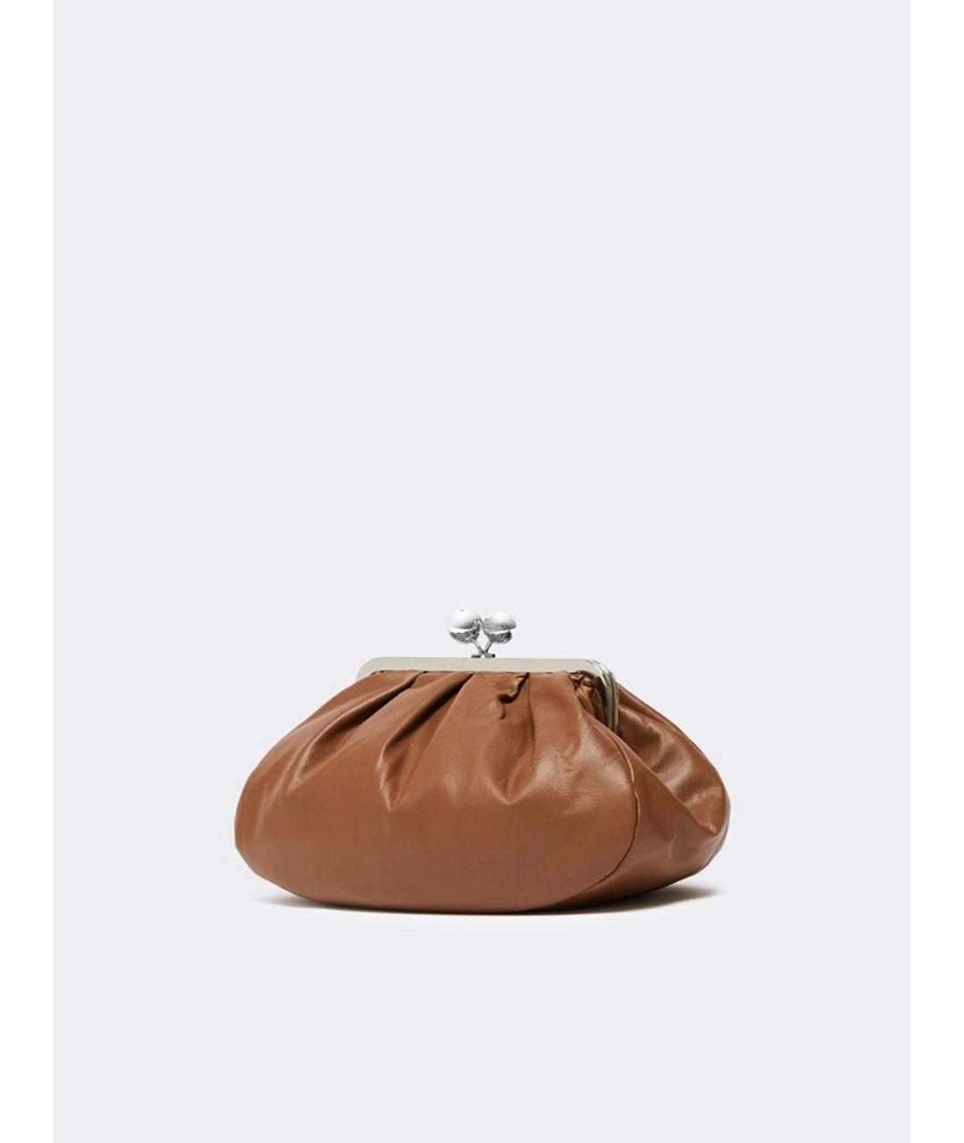 WEEKEND MAX MARA Коричневая кожаная сумка через плечо, фото 2