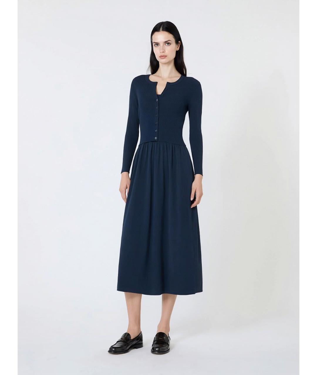 WEEKEND MAX MARA Темно-синий вискозный кардиган, фото 2
