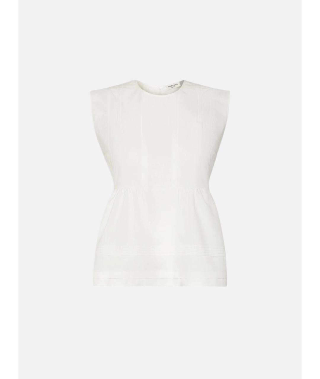 WEEKEND MAX MARA Белая хлопковая блузы, фото 1