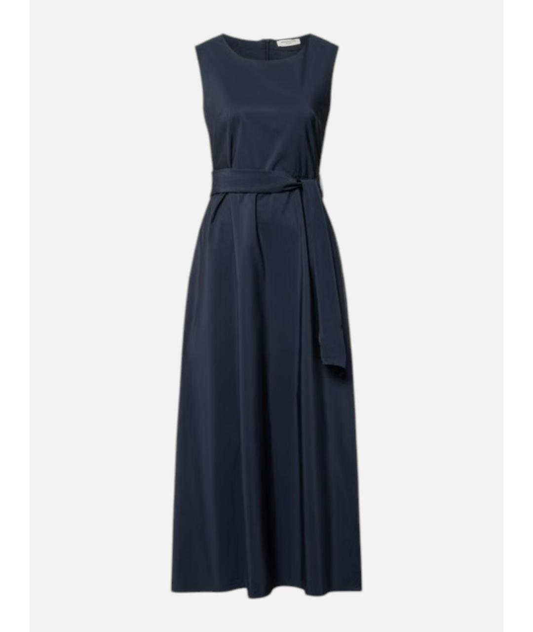 WEEKEND MAX MARA Темно-синее полиэстеровое повседневное платье, фото 1
