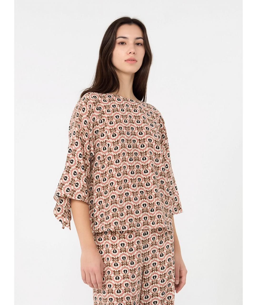 WEEKEND MAX MARA Розовая шелковая блузы, фото 3